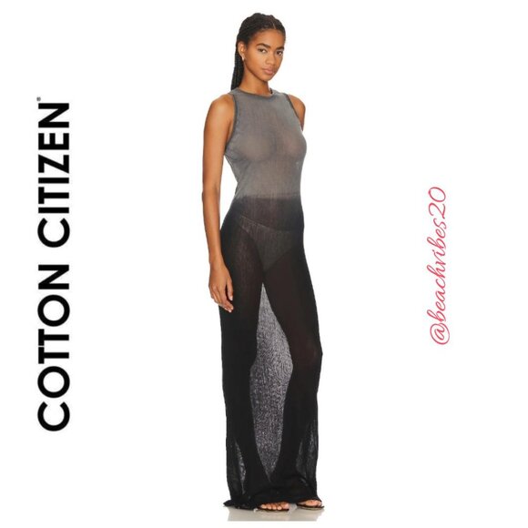 COTTON CITIZEN The Rio Maxi Dress Black Cast Large NWOT *FLAW* O-117 - Picture 2 of 4